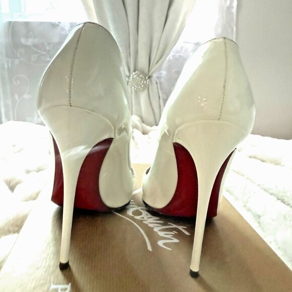 Christian Louboutin So Kate 120mm Size 36 White Patent Leather - Picture 7 of 8